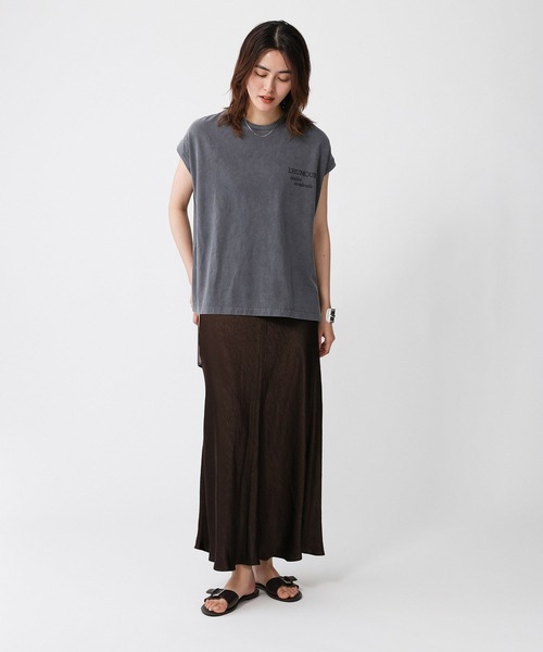 BABYLONE(バビロン)の「【upper hights】big nosleeve(Tシャツ/カットソー・レディース・ブラウン/チャコール・フリー)」の7枚目の写真