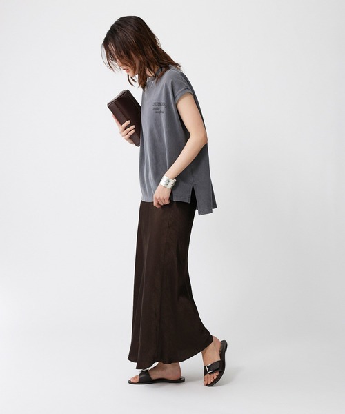 BABYLONE(バビロン)の「【upper hights】big nosleeve(Tシャツ/カットソー・レディース・ブラウン/チャコール・フリー)」の8枚目の写真