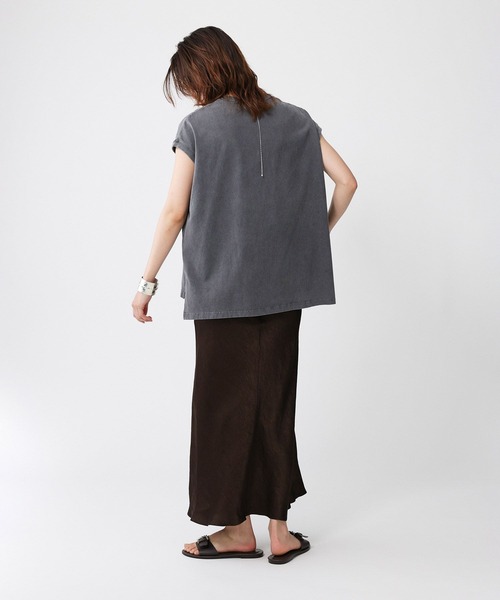 BABYLONE(バビロン)の「【upper hights】big nosleeve(Tシャツ/カットソー・レディース・ブラウン/チャコール・フリー)」の9枚目の写真