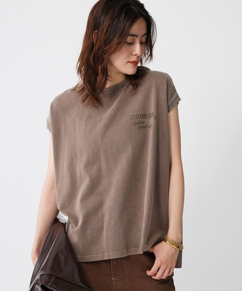 BABYLONE(バビロン)の「【upper hights】big nosleeve(Tシャツ/カットソー・レディース・ブラウン/チャコール・フリー)」の10枚目の写真