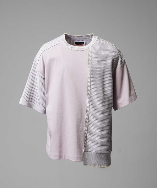 メゾンスペシャル ニットコンビネーションプライムオーバーシャツ UNISEX》Knit Combination Prime-Over Stitch Design T-Shirt