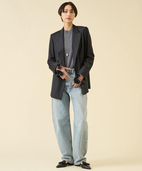 martinique(マルティニーク)の「《定番》ESSENTIALジャケット(セットアップ可)(テーラードジャケット・レディース・ダークブラウン/ブラック・1/2)」の20枚目の写真