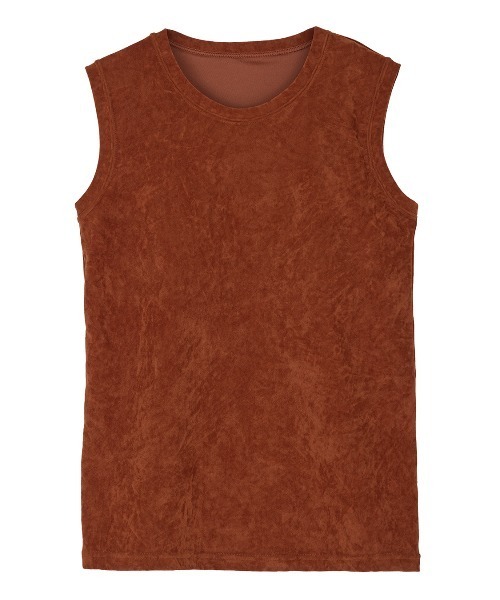 Ameri(アメリ)の「SUEDE TOUCH TANK TOP(タンクトップ・レディース・テラコッタ/スミクロ/アイボリー・MEDIUM/SMALL)」の13枚目の写真