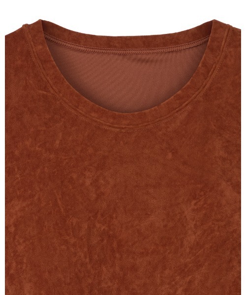 Ameri(アメリ)の「SUEDE TOUCH TANK TOP(タンクトップ・レディース・テラコッタ/スミクロ/アイボリー・MEDIUM/SMALL)」の14枚目の写真
