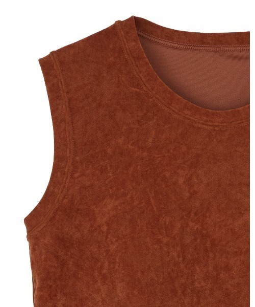 Ameri(アメリ)の「SUEDE TOUCH TANK TOP(タンクトップ・レディース・テラコッタ/スミクロ/アイボリー・MEDIUM/SMALL)」の15枚目の写真