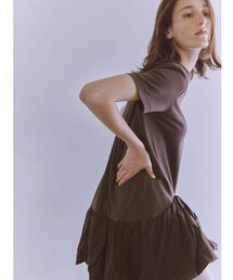 3wayドッキングミニワンピ　ブラック SLY | FRONT ZIP PLEATS ショートワンピース (ワンピース(ミニ