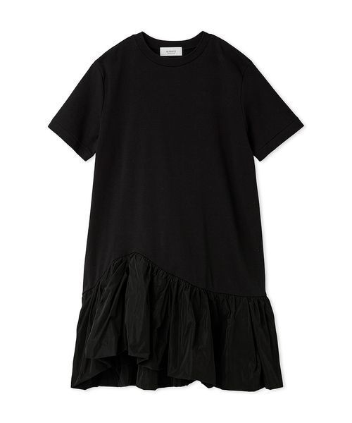 【試着のみ】【洗濯可】emmi カットドッキングミニワンピース ブラック セール】カットドッキングミニワンピース（ワンピース）｜emmi