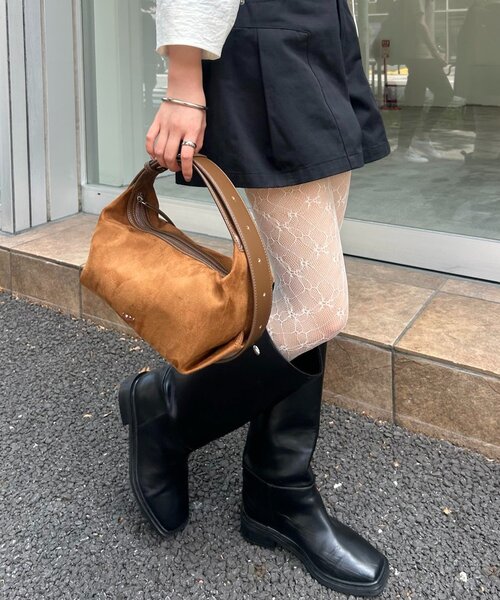 mystic(ミスティック)の「loti ロングベルトホーボーBAG(ハンドバッグ・レディース・ブラック/キャメル・ONE SIZE)」の1枚目の写真