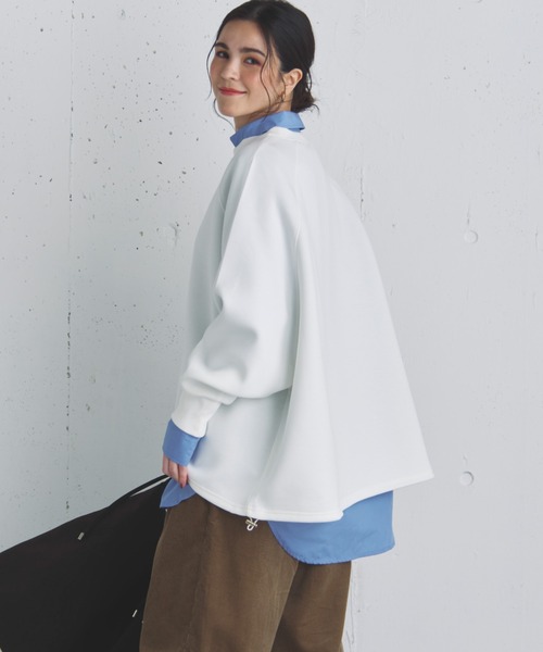 Doux archives（ドゥアルシーヴ）の「ドロストオーバープルオーバー（Tシャツ/カットソー・レディース・オフホワイト/グレイッシュベージュ/ブラック/グレー・38）」の2枚目の写真