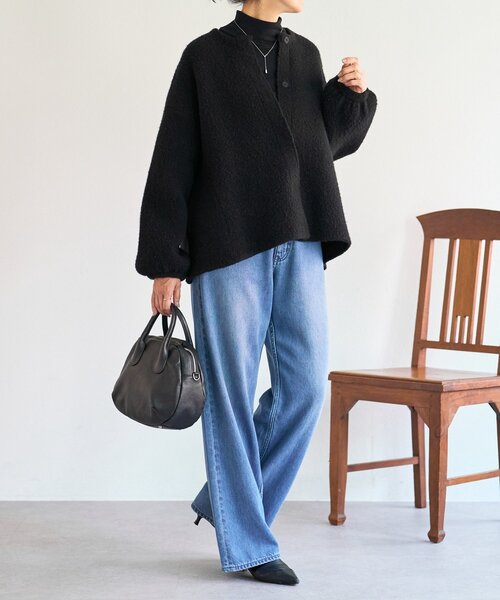 セール】パフ袖ニットコート（カーディガン/ボレロ）｜BEARDSLEY