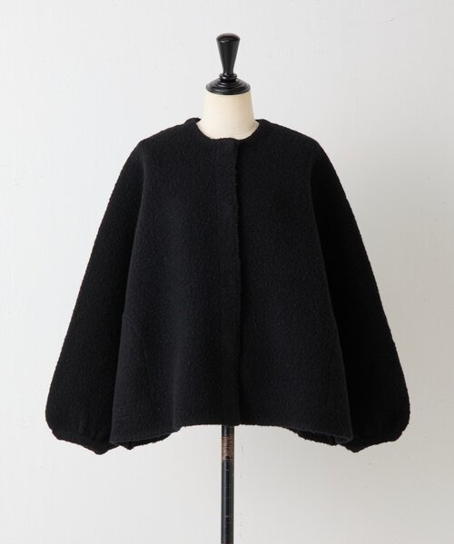 【新品未使用】BEARDSLEY ビアズリー パフ袖ニットコート ブラック パフ袖ニットコート（カーディガン/ボレロ）｜BEARDSLEY（ビアズリー