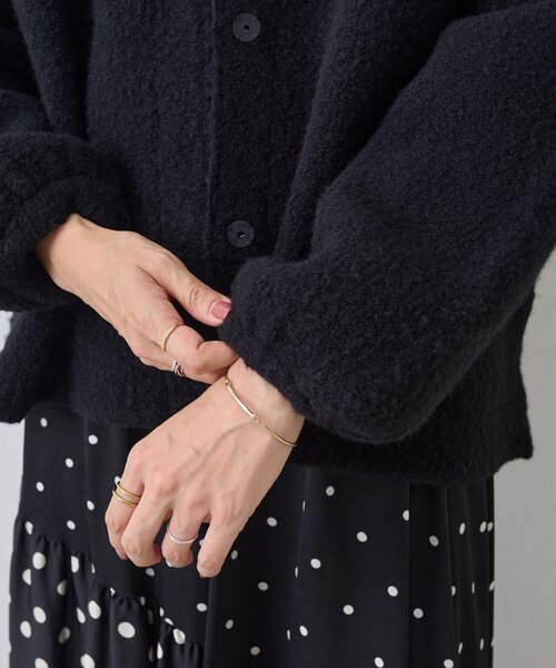 BEARDSLEY（ビアズリー）の「パフ袖ニットコート（カーディガン/ボレロ・レディース・ブラック/モカ・FREE）」の21枚目の写真