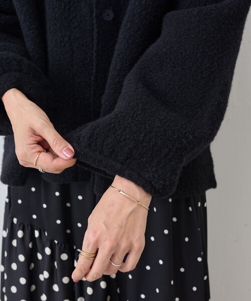BEARDSLEY（ビアズリー）の「パフ袖ニットコート（カーディガン/ボレロ・レディース・ブラック/モカ・FREE）」の22枚目の写真