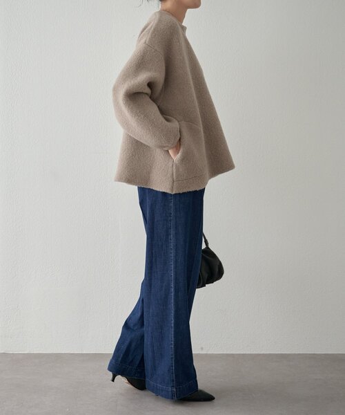 セール】パフ袖ニットコート（カーディガン/ボレロ）｜BEARDSLEY