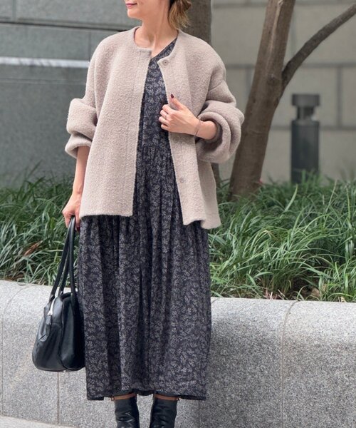 セール】パフ袖ニットコート（カーディガン/ボレロ）｜BEARDSLEY