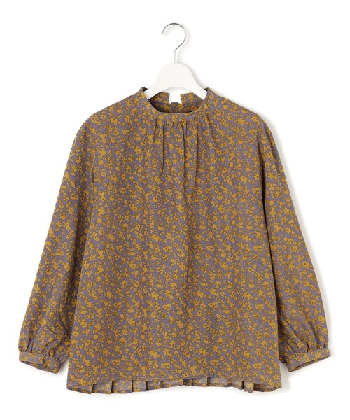 J.PRESS YORK STREET(ジェイプレスヨークストリート)の「【WOMEN】フラワープリント プリーツブラウス(シャツ/ブラウス・レディース・ホワイト系5/ブラック系5/ライトグレー系5・F)」の3枚目の写真