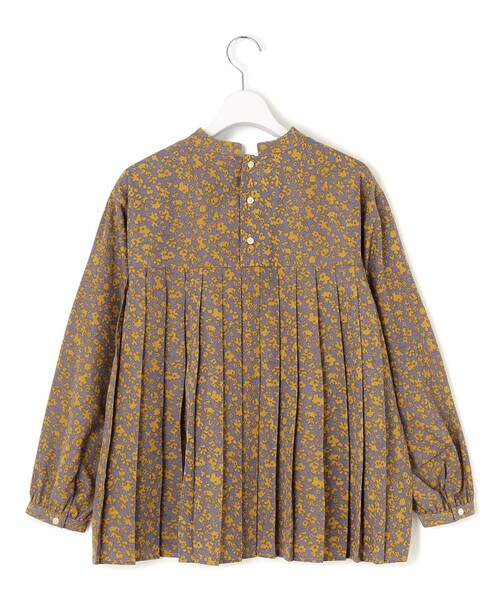 J.PRESS YORK STREET(ジェイプレスヨークストリート)の「【WOMEN】フラワープリント プリーツブラウス(シャツ/ブラウス・レディース・ホワイト系5/ブラック系5/ライトグレー系5・F)」の4枚目の写真