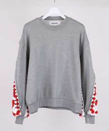 DISCOVERED | DISCOVERED PLAYCARD CROCHET SLEEVE SWEAT(スウェット)