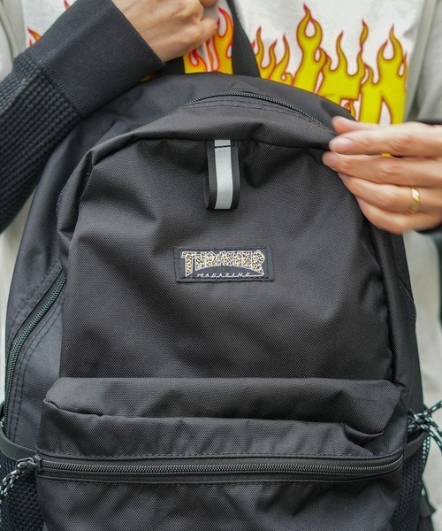 THRASHER(スラッシャー)の「【THRASHER/スラッシャー】BackPack Kids 16L バックパック 撥水加工 リフレクター ブランドロゴ(バックパック/リュック・メンズ・ブラック/ブラック系その他/ブラック×ホワイト・FREE)」の9枚目の写真