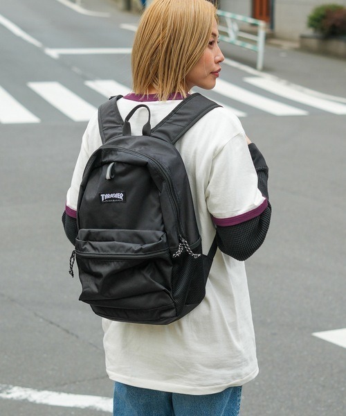 THRASHER(スラッシャー)の「【THRASHER/スラッシャー】BackPack Kids 16L バックパック 撥水加工 リフレクター ブランドロゴ(バックパック/リュック・メンズ・ブラック/ブラック系その他/ブラック×ホワイト・FREE)」の21枚目の写真