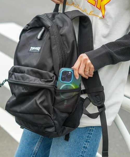 THRASHER(スラッシャー)の「【THRASHER/スラッシャー】BackPack Kids 16L バックパック 撥水加工 リフレクター ブランドロゴ(バックパック/リュック・メンズ・ブラック/ブラック系その他/ブラック×ホワイト・FREE)」の18枚目の写真