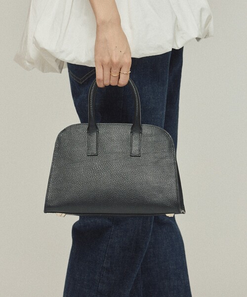Firsthand（ファーストハンド）の「Firsthand/ファーストハンド レザー ミニボストンバッグ / 牛革 / 撥水レザー（ボストンバッグ・レディース・ブラック・ONE SIZE）」の1枚目の写真