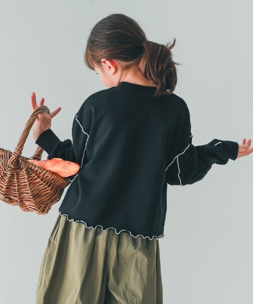 NHT（エヌエイチティー）の「NHT/エヌエイチティー メロー　トレーナー（スウェット・キッズ・ブラック/アイボリー/ラベンダー・160cm/150cm/140cm/130cm/120cm/110cm）」の12枚目の写真