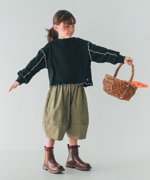 NHT（エヌエイチティー）の「NHT/エヌエイチティー メロー　トレーナー（スウェット・キッズ・ブラック/アイボリー/ラベンダー・160cm/150cm/140cm/130cm/120cm/110cm）」の10枚目の写真