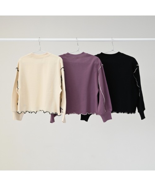 NHT（エヌエイチティー）の「NHT/エヌエイチティー メロー　トレーナー（スウェット・キッズ・ブラック/アイボリー/ラベンダー・160cm/150cm/140cm/130cm/120cm/110cm）」の14枚目の写真