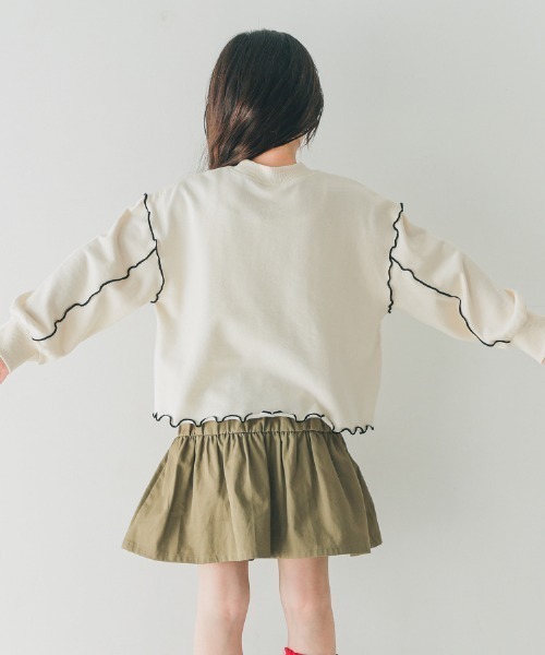 NHT（エヌエイチティー）の「NHT/エヌエイチティー メロー　トレーナー（スウェット・キッズ・ブラック/アイボリー/ラベンダー・160cm/150cm/140cm/130cm/120cm/110cm）」の7枚目の写真