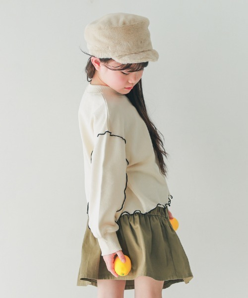 NHT（エヌエイチティー）の「NHT/エヌエイチティー メロー　トレーナー（スウェット・キッズ・ブラック/アイボリー/ラベンダー・160cm/150cm/140cm/130cm/120cm/110cm）」の4枚目の写真