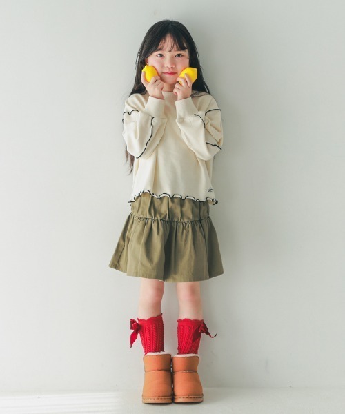 NHT（エヌエイチティー）の「NHT/エヌエイチティー メロー　トレーナー（スウェット・キッズ・ブラック/アイボリー/ラベンダー・160cm/150cm/140cm/130cm/120cm/110cm）」の5枚目の写真