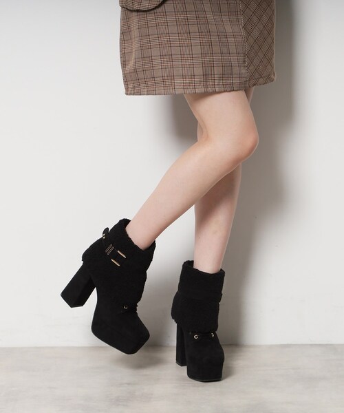 ESPERANZA（エスペランサ）の「【ラク盛り／ショートブーツ】リピーター続出／脚長美脚 チェンジアップ3WAYボアショートブーツ（ブーツ・レディース・ブラウン系1/ブラック系/ホワイト・S/M/L/LL）」の12枚目の写真