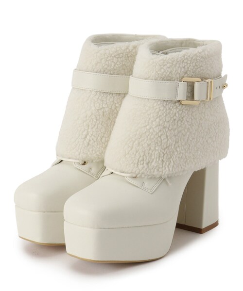 ESPERANZA（エスペランサ）の「【ラク盛り／ショートブーツ】リピーター続出／脚長美脚 チェンジアップ3WAYボアショートブーツ（ブーツ・レディース・ブラウン系1/ブラック系/ホワイト・S/M/L/LL）」の19枚目の写真