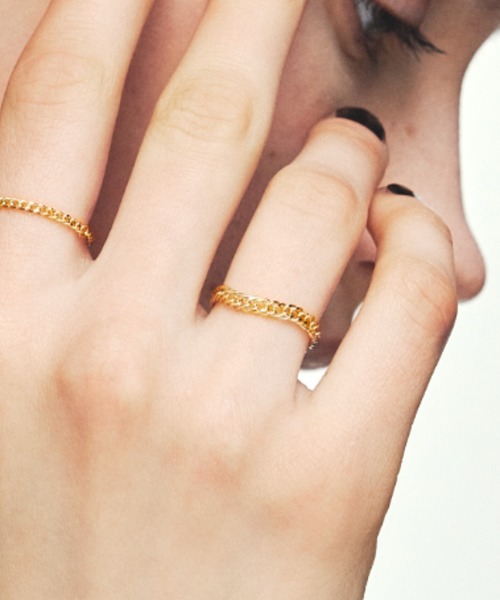 les bonbon(ルボンボン)の「【les bonbon】K18 calmness ring/カームネス リング(リング・レディース・イエローゴールド・S/M/L/XS)」の1枚目の写真
