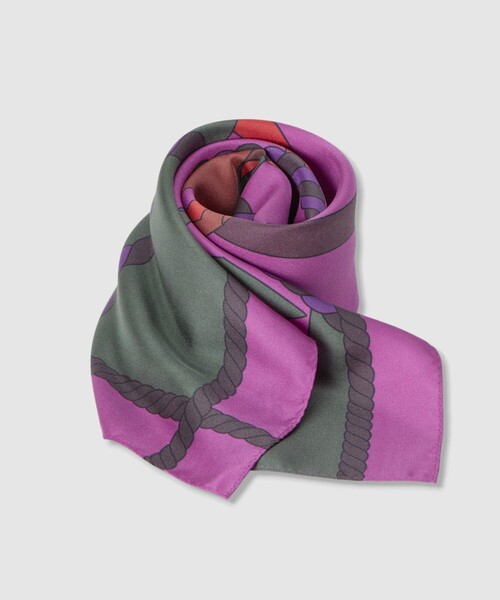 ANAYI（アナイ）の「ホースパネルプリントスカーフ（バンダナ/スカーフ・レディース・パープル系その他・FREE）」の2枚目の写真