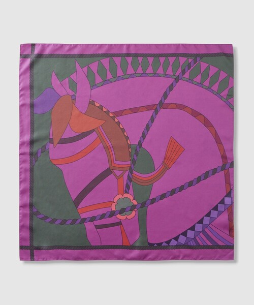 ANAYI（アナイ）の「ホースパネルプリントスカーフ（バンダナ/スカーフ・レディース・パープル系その他・FREE）」の3枚目の写真