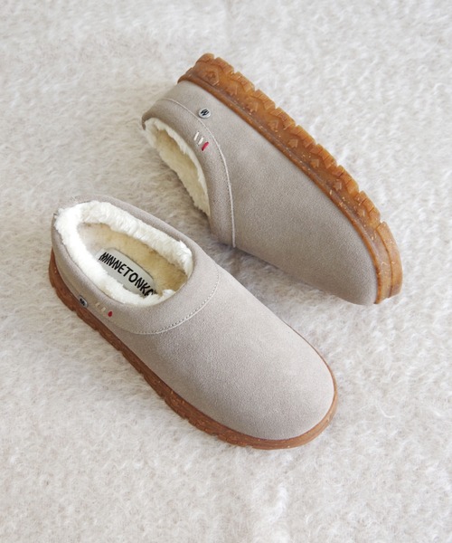 Minnetonka（ミネトンカ）の「MINNETONKA（ミネトンカ） / ボアスリッポン NEVA（スニーカー・レディース・チャコールグレー/タン/ブラック/ストーン・6/7/9/8）」の18枚目の写真