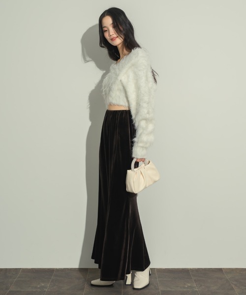 NEUNA（ヌナ）の「ベロアマーメイドスカート（スカート・レディース・ブラック/ブラウン・FREE）」の9枚目の写真