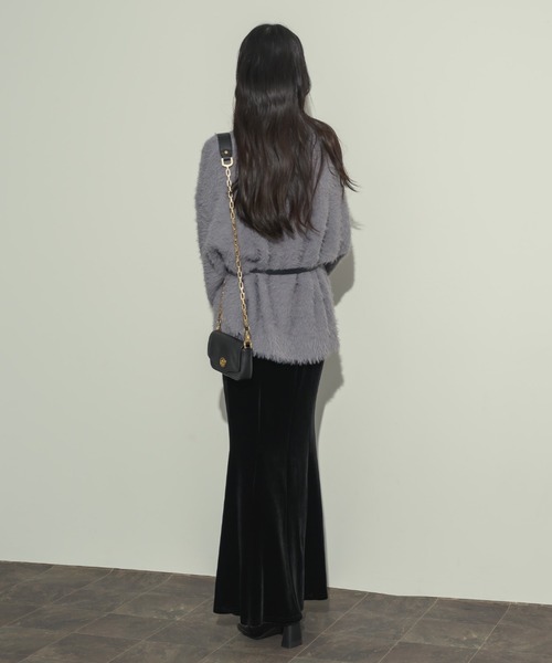 NEUNA（ヌナ）の「ベロアマーメイドスカート（スカート・レディース・ブラック/ブラウン・FREE）」の7枚目の写真