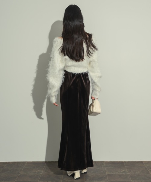 NEUNA（ヌナ）の「ベロアマーメイドスカート（スカート・レディース・ブラック/ブラウン・FREE）」の6枚目の写真