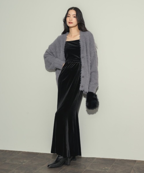NEUNA（ヌナ）の「ベロアマーメイドスカート（スカート・レディース・ブラック/ブラウン・FREE）」の8枚目の写真