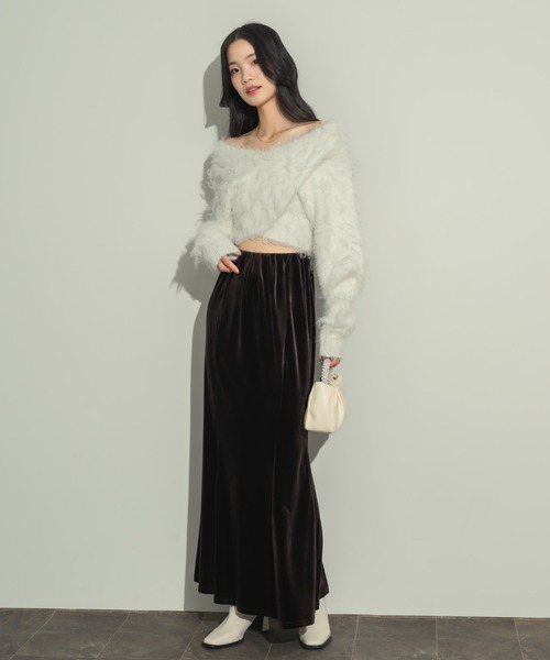 NEUNA（ヌナ）の「ベロアマーメイドスカート（スカート・レディース・ブラック/ブラウン・FREE）」の13枚目の写真