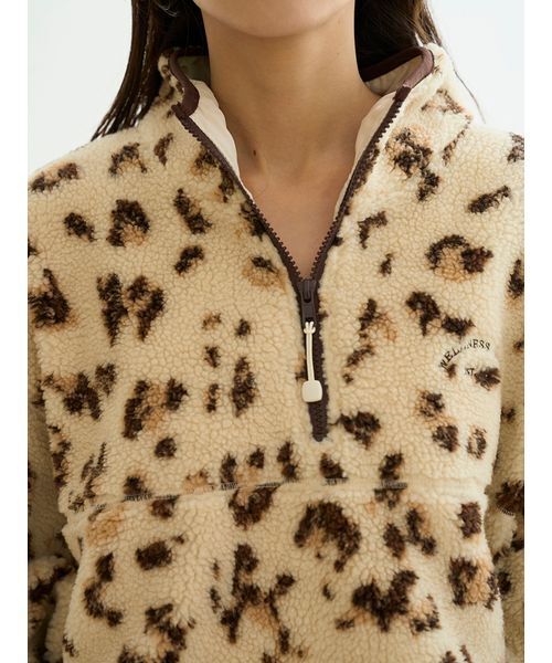 SNIDEL（スナイデル）の「ハーフジッププルオーバー（Tシャツ/カットソー・レディース・オフホワイト/グレー/レオパード・F）」の9枚目の写真