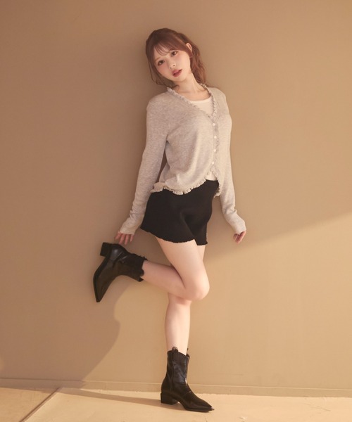 TITTY&CO.（ティティーアンドコー）の「リブニットパンツ（その他パンツ・レディース・ブラック/ホワイト・FREE）」の10枚目の写真