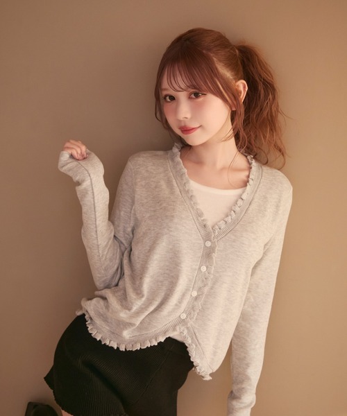 TITTY&CO.（ティティーアンドコー）の「リブニットパンツ（その他パンツ・レディース・ブラック/ホワイト・FREE）」の7枚目の写真