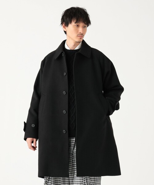 BEAMS(ビームス)の「ワイドフィット フリース ステンカラーコート(ステンカラーコート・メンズ・ブラック/ブラウン・S/M/L/XL)」の1枚目の写真