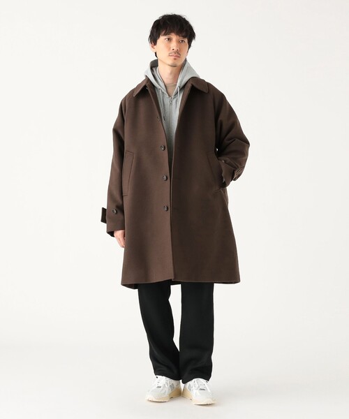 BEAMS(ビームス)の「ワイドフィット フリース ステンカラーコート(ステンカラーコート・メンズ・ブラック/ブラウン・S/M/L/XL)」の19枚目の写真