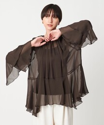 ユナイテッドアローズ ジャガードブラウス シアー 袖フリル ブラック 36 楽天市場】【SALE／70%OFF】イレギュラー シャーリング ジャ