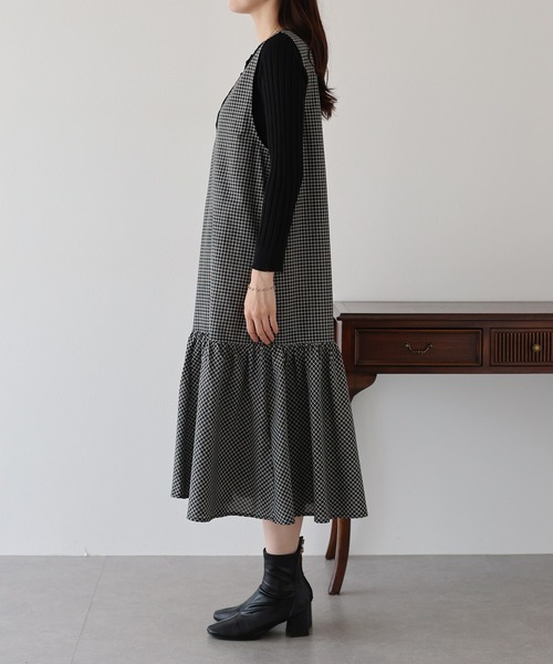 BLUEEAST（ブルーイースト）の「チェックジャンパースカート（ジャンパースカート・レディース・ブラック系/ブラック・MEDIUM）」の22枚目の写真